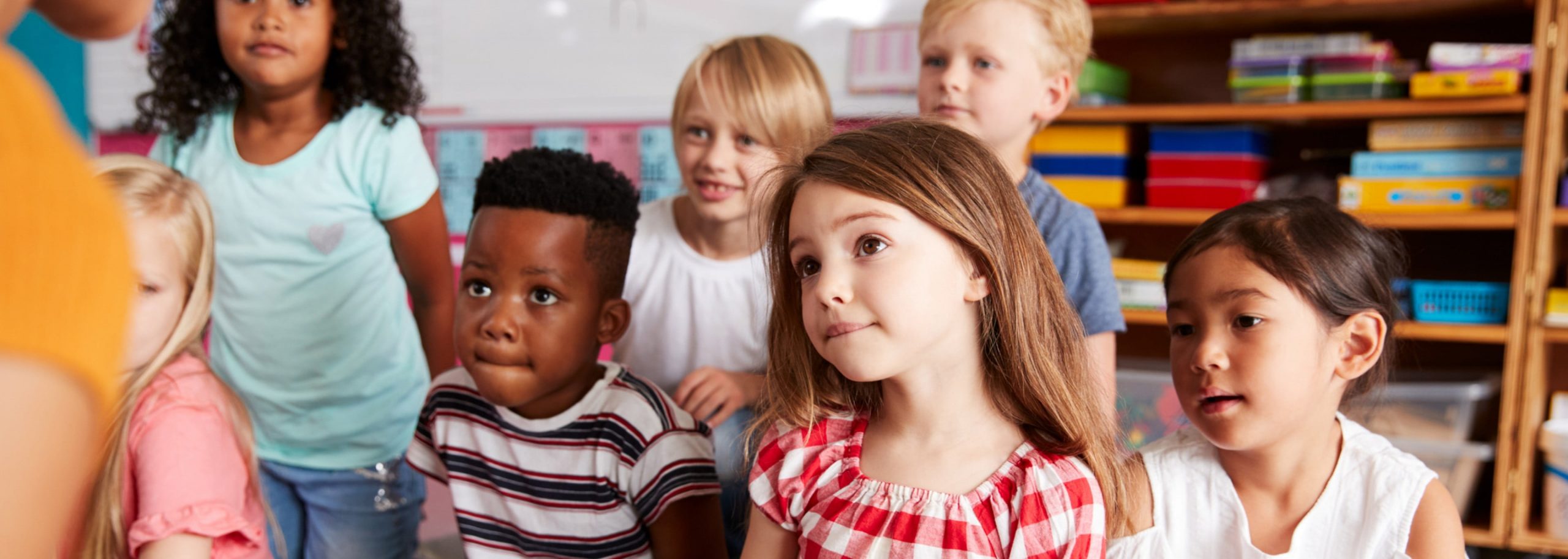 Students listening to the teacher